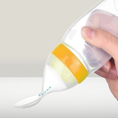 Biberon cuillère - NewBabyFeedingBottle™ - Jaune - Au Coin Des Minis